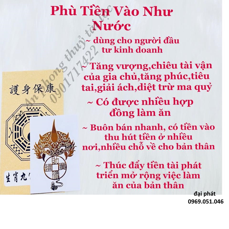 combo , tài lộc , may mắn , bình an . linh phù phong thủy - cải vận