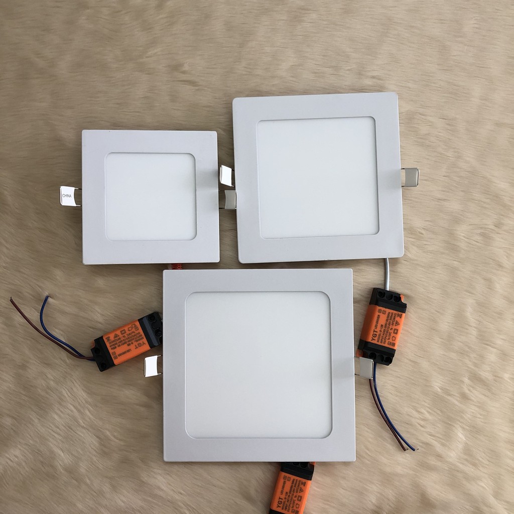 Đèn Led âm trần vuông siêu mỏng 6w 9w 12w ánh sáng trắng, vàng - bảo hành 12 tháng #âmtrần | BigBuy360 - bigbuy360.vn