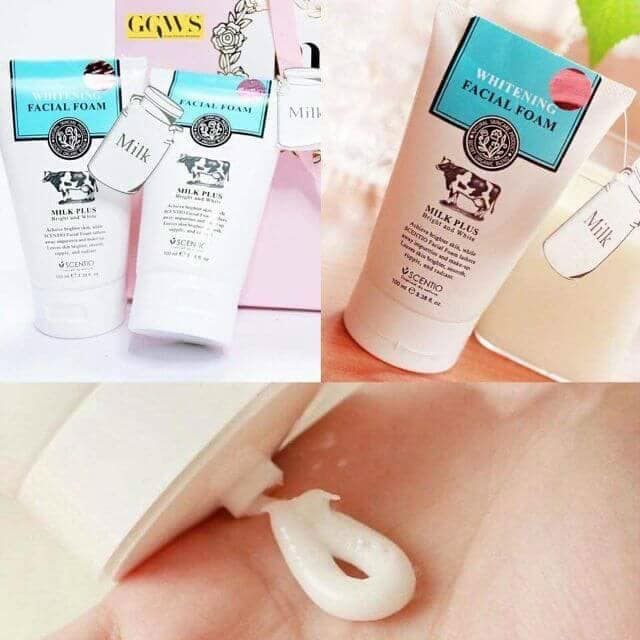 Sữa Rửa Mặt Beauty Buffet Scentio Milk Plus Whitening Facial Foam Q10