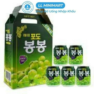 Thùng 12 nước ép nho hàn quốc haitai 238ml/lon