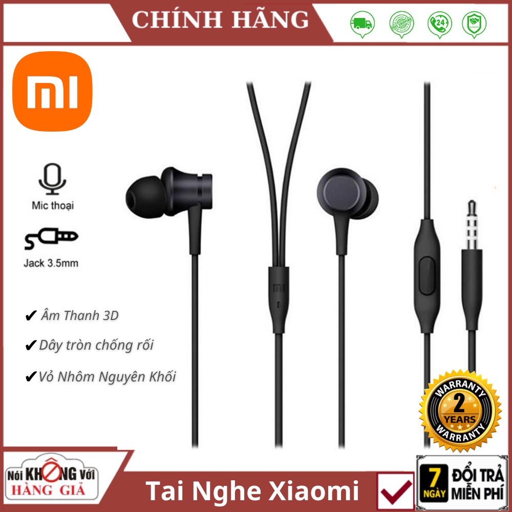 Tai nghe nhét tai Xiaomi Piston âm thanh cực chất - Mi In-Ear Headphones Basic 2022 chuyên gaming bảo hành 24 tháng