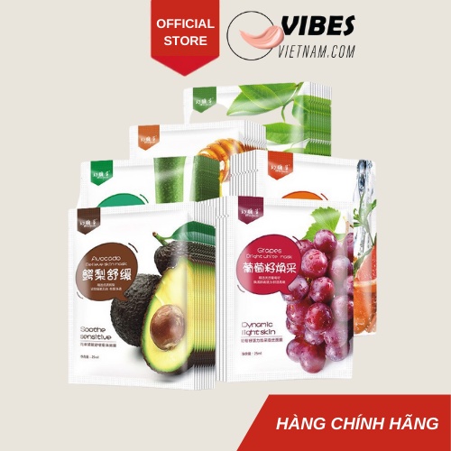 Mặt nạ trái cây cao cấp Bơ/ Nho/ Mật ong/ Tre/ Trà Xanh các loại - vibesvietnam