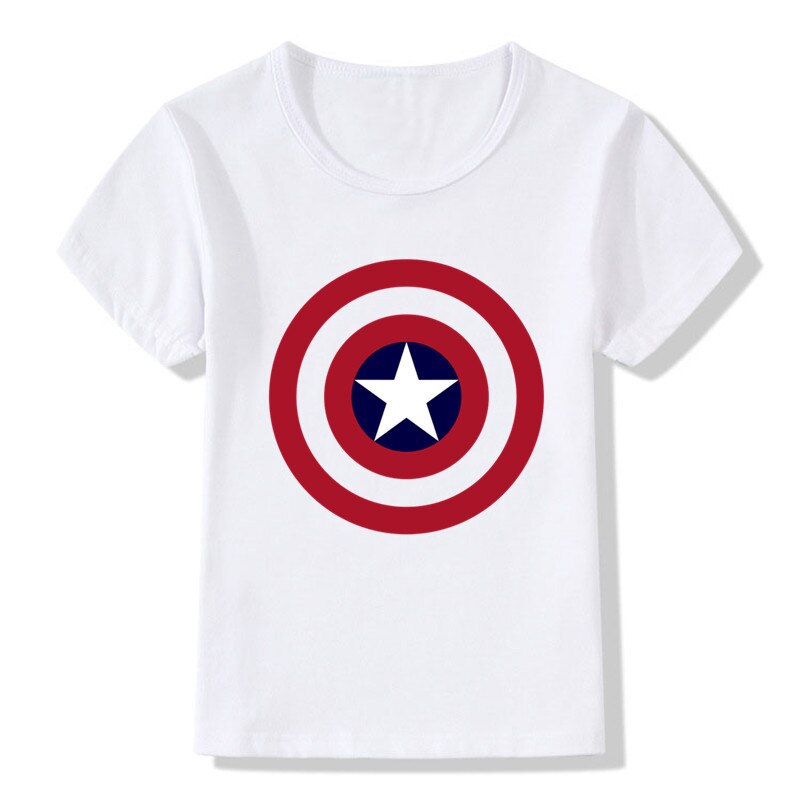 Áo Thun Ngắn Tay In Hình Khiên Captain America Thời Trang Mùa Hè 2020 Cho Bé