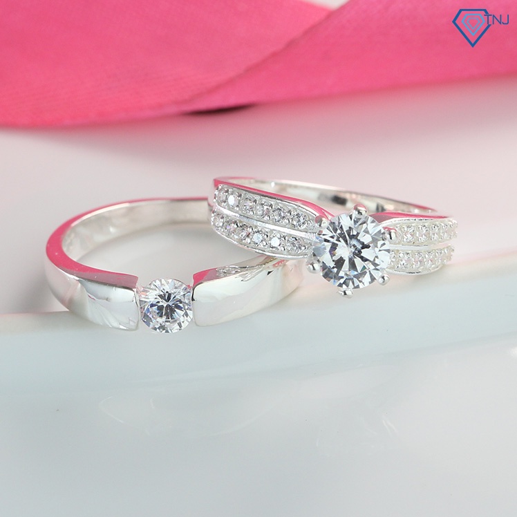 Nhẫn cặp đôi tình nhân bằng bạc đẹp khắc tên ND0431 - Trang Sức TNJ