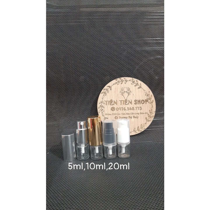 Chai nhựa trong đầu xịt giọt 5ml - 20ml