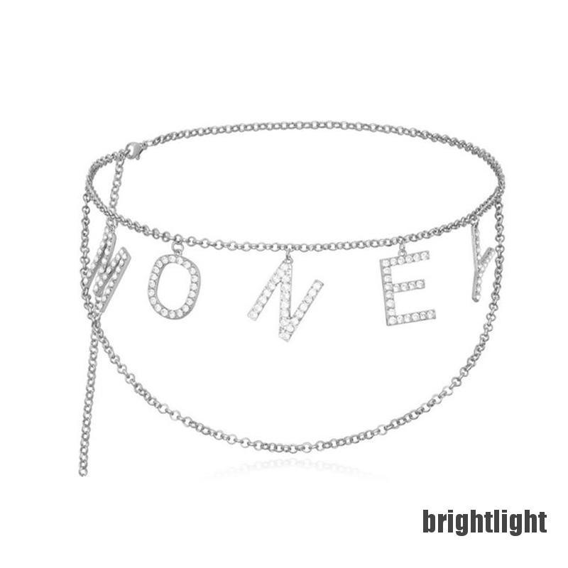 Thắt Lưng Dây Xích Đính Pha Lê Nhân Tạo Cổ Điển