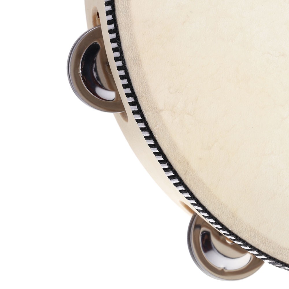 Trống lắc tay Tambourine drum bell vành gõ 10" dụng cụ âm nhạc dành cho KTV Party Kids Games