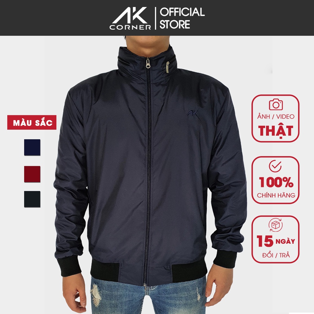 Áo khoác nam 2 lớp AK Corner vải xi nhật cao cấp dày dặn, thiết kế giấu nón tiện lợi, áo khoác hàng hiệu xuất xịn