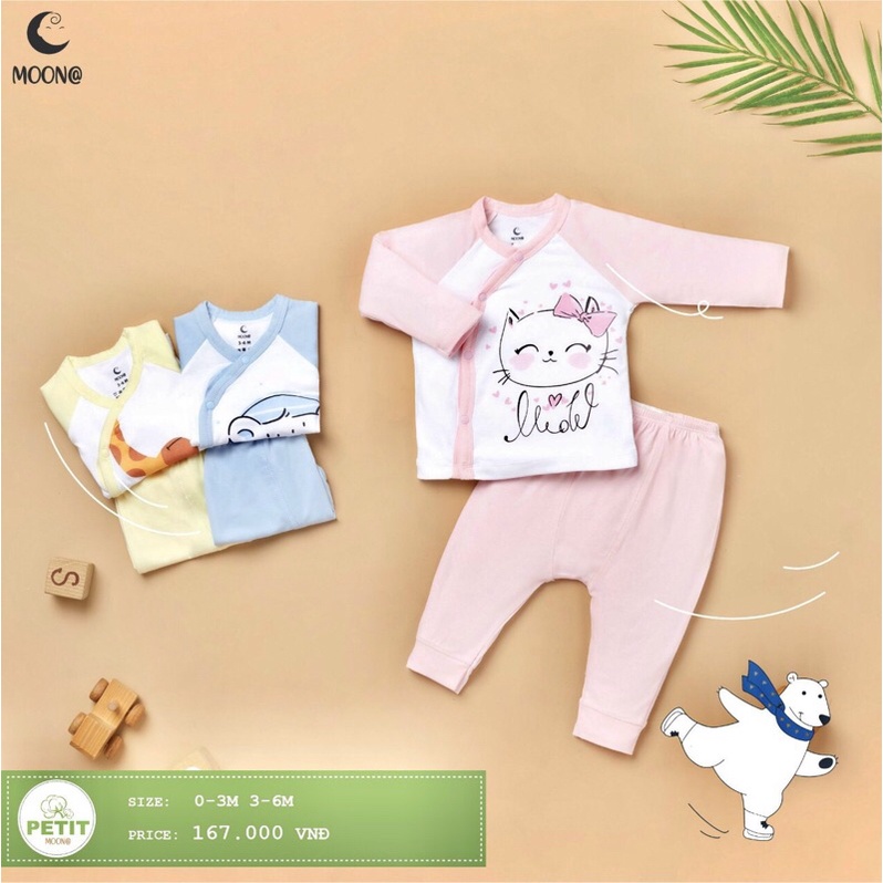Bộ Moon dài Petit mẫu hoạ tiết mới
