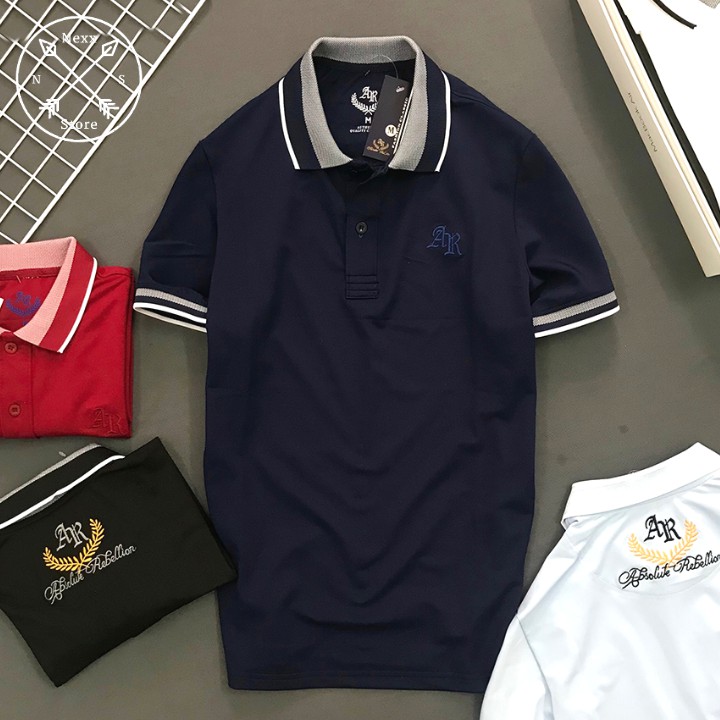 Áo thun polo nam cá sấu có cổ bẻ sọc ngang Nexx&Dee sọc ngang cổ cao cấp NS027 | BigBuy360 - bigbuy360.vn