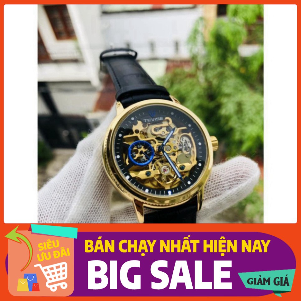 ĐỒNG HỒ CƠ LỘ MÁY NAM TEVISE DÂY DA AUTOMATIC CAO CẤP CHÍNH HÃNG (TẶNG KÈM HỘP) HÀNG CỰC CHẤT