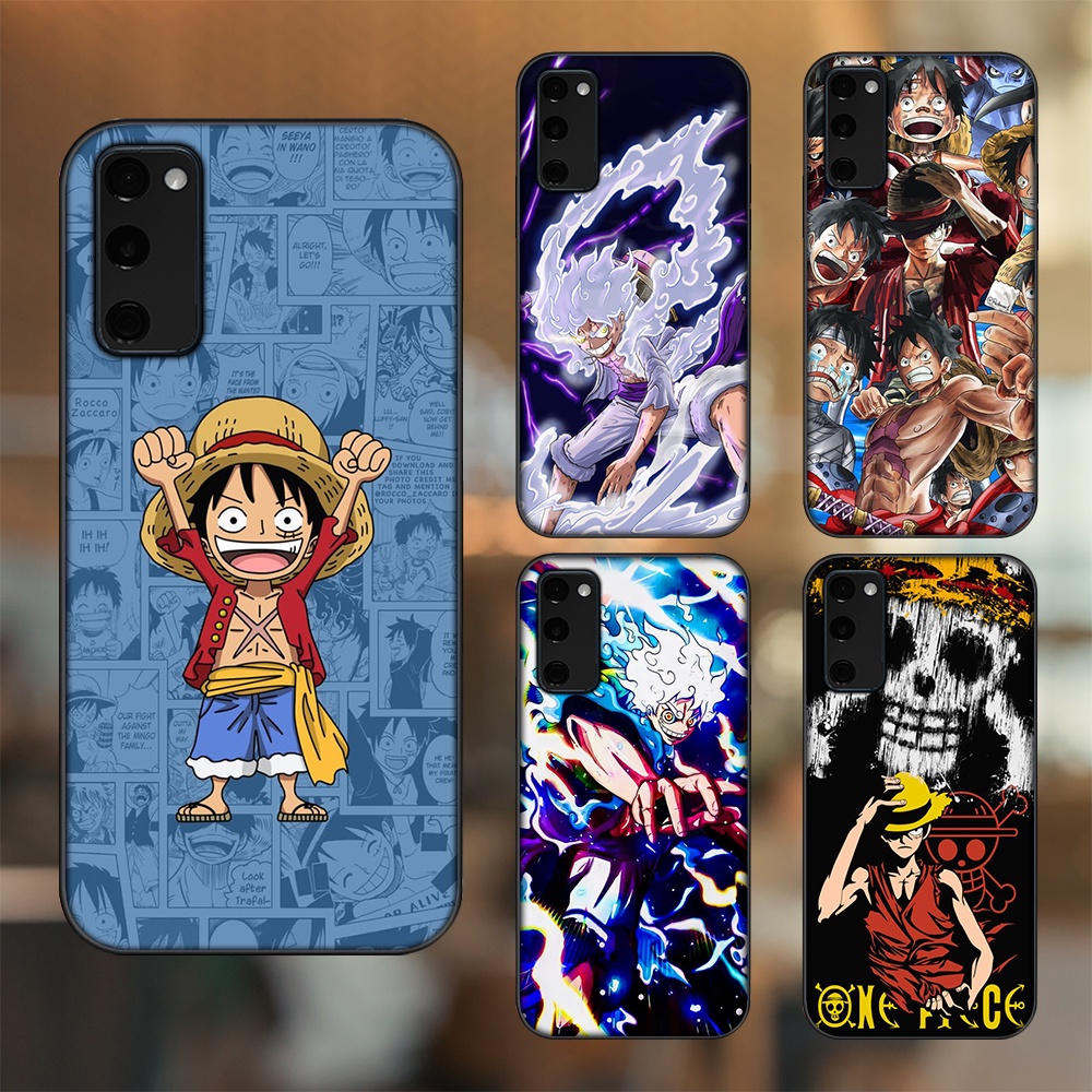 Ốp lưng Samsung S20 FE viền đen in hình Luffy One Piece