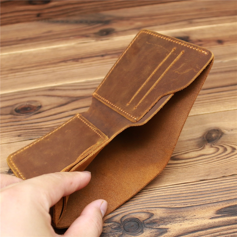 Ví Đứng Nam Mini Nhỏ Gọn Da Bò Thật Cao Cấp, Bóp nam mini Thiết Kế Hiện Đại Thời Trang V15 ZACHI