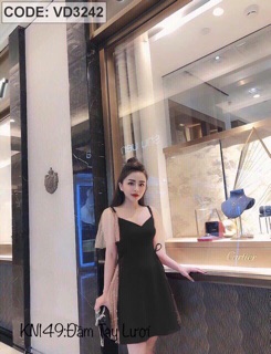 Đầm tay lưới bigsize