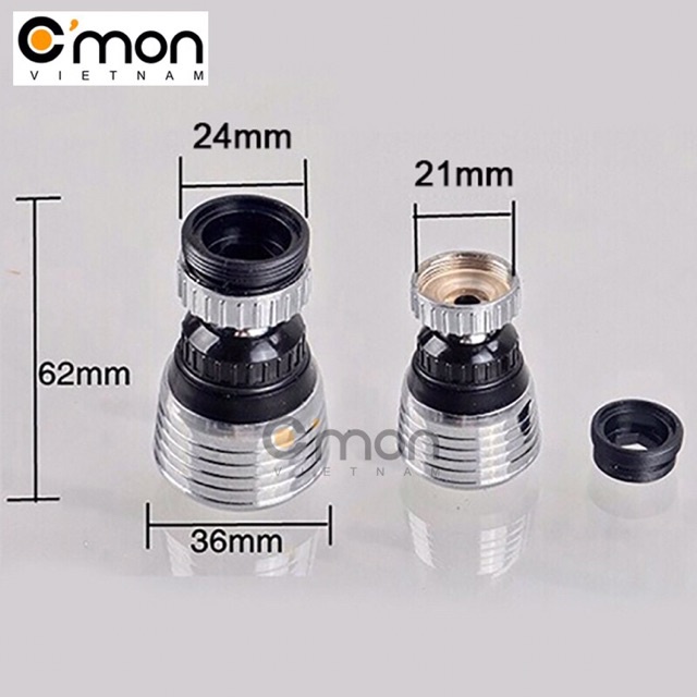 Đầu vòi tăng áp rửa chén xoay 360 đa chiều, 2 chế độ phun tiết kiệm nước - QM0030