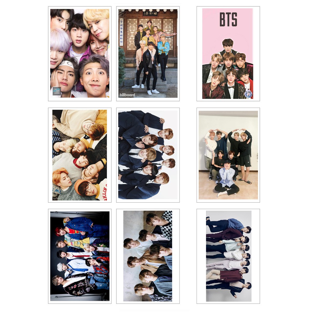Lomo Card Ảnh BTS - Group Photo đủ 7 thành viên ( 27 ảnh)