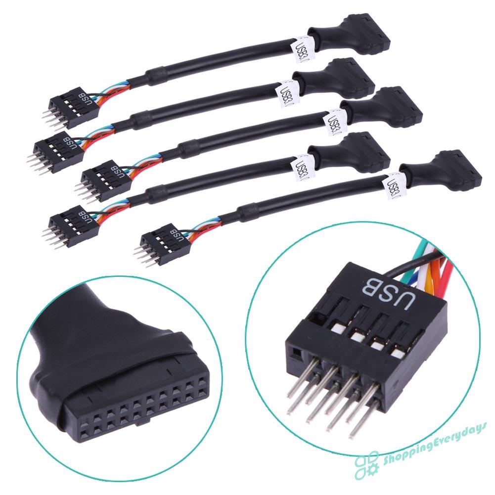 SV 20/19 Pin USB3.0 Female to 9 Pin USB2.0 Male Motherboard Cable ❤❤