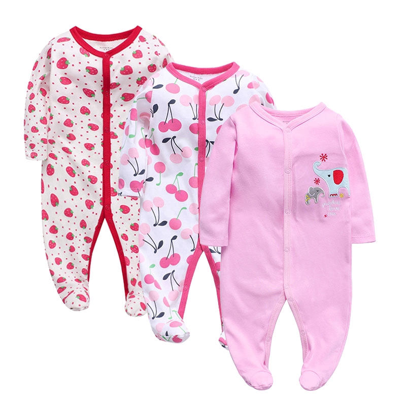 Romper cotton kiểu dáng đáng yêu dành cho bé sơ sinh