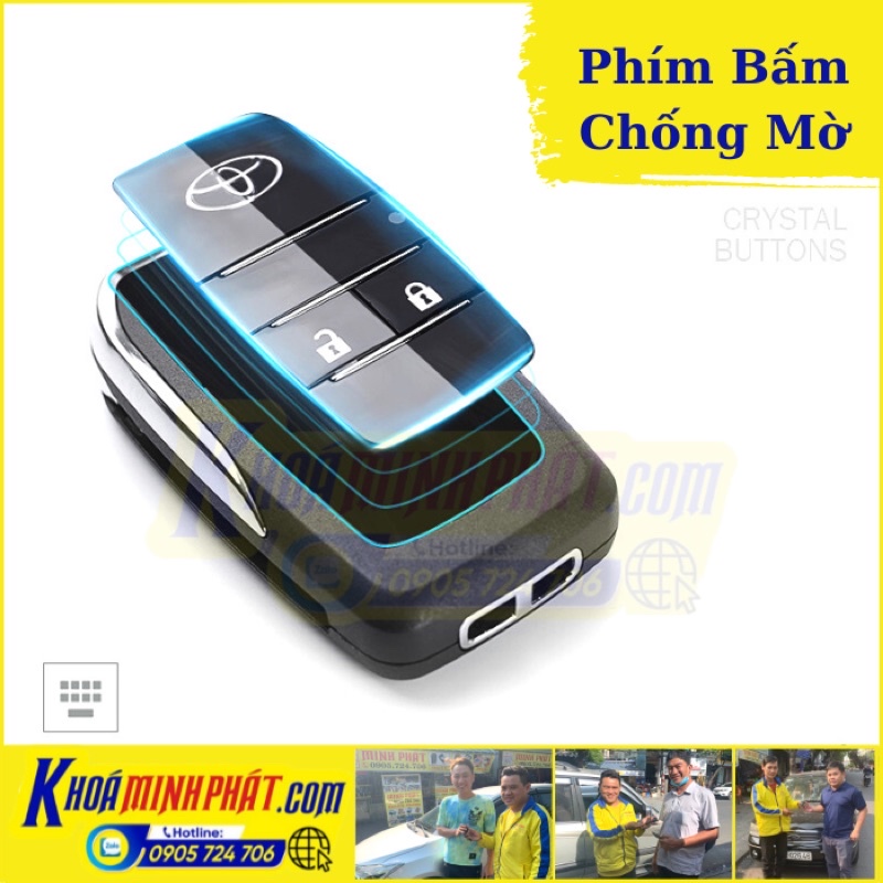 Vỏ Độ Chìa Khoá Gập xe Toyota Fortuner Vios Innova Yaris Camry Hilux Corolla Altis