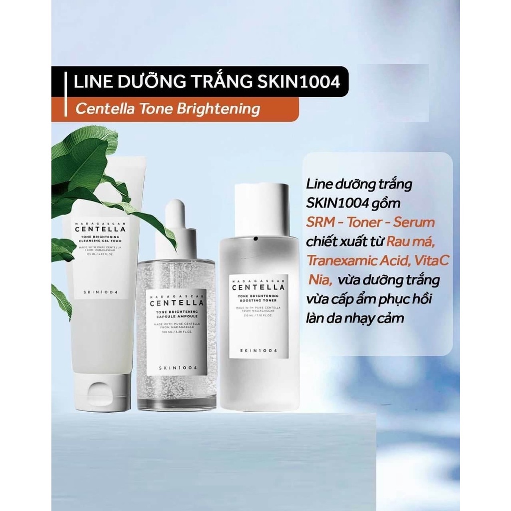 Nước Hoa Hồng Cấp Ẩm Dưỡng Trắng Sáng Skin1004 Madagascar Centella Tone Brightening Booster 210ml - Trắng