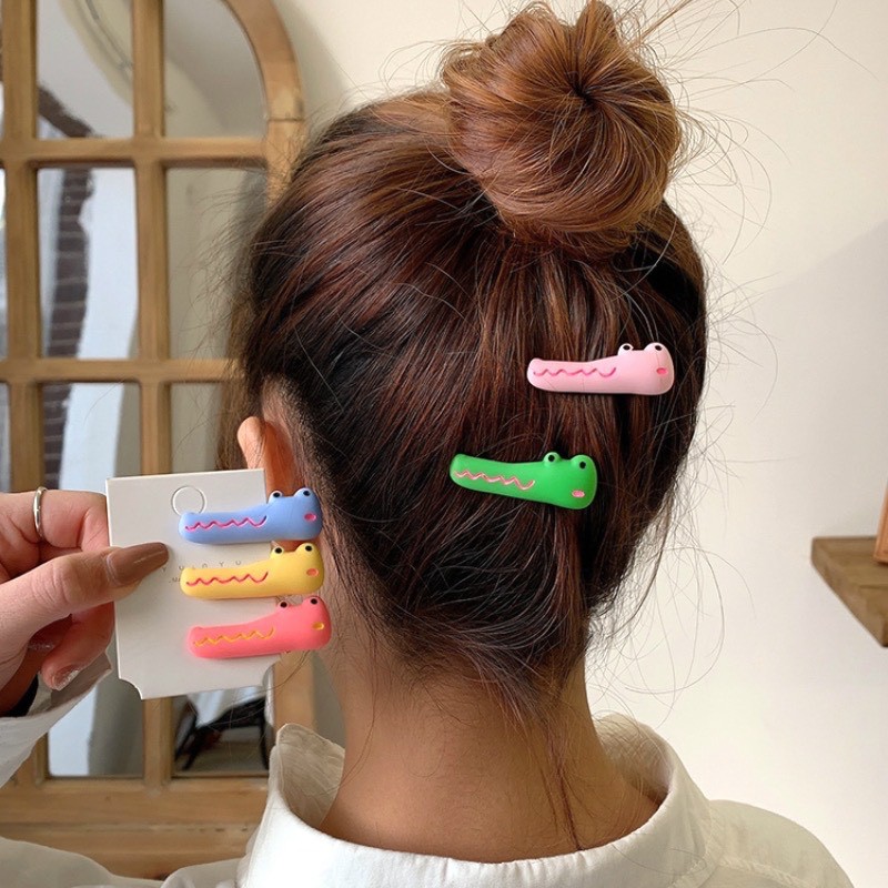 Kẹp tóc mái thú nghịch ngơm dễ thương bé gái TÍM STORE phụ kiện búi tóc thời trang phong cách hàn quốc