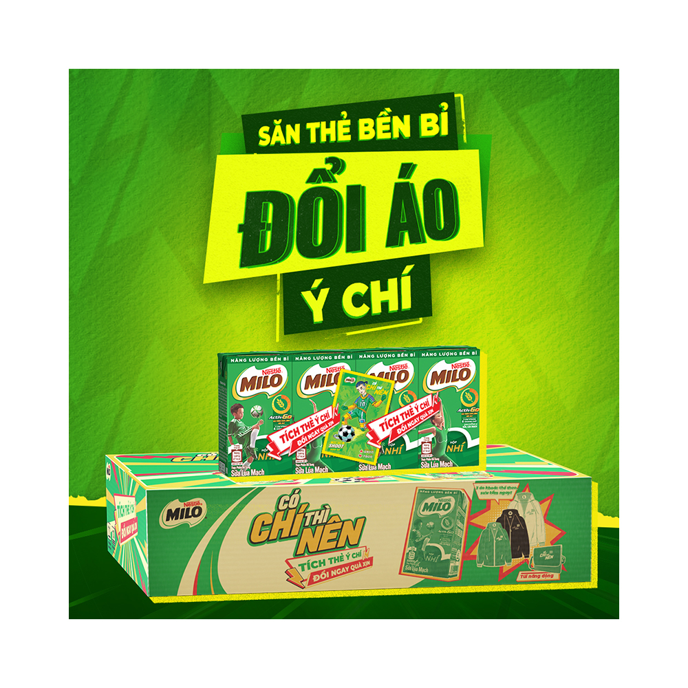 Sữa lúa mạch Nestlé® MILO® - thùng 48 hộp x 110ml