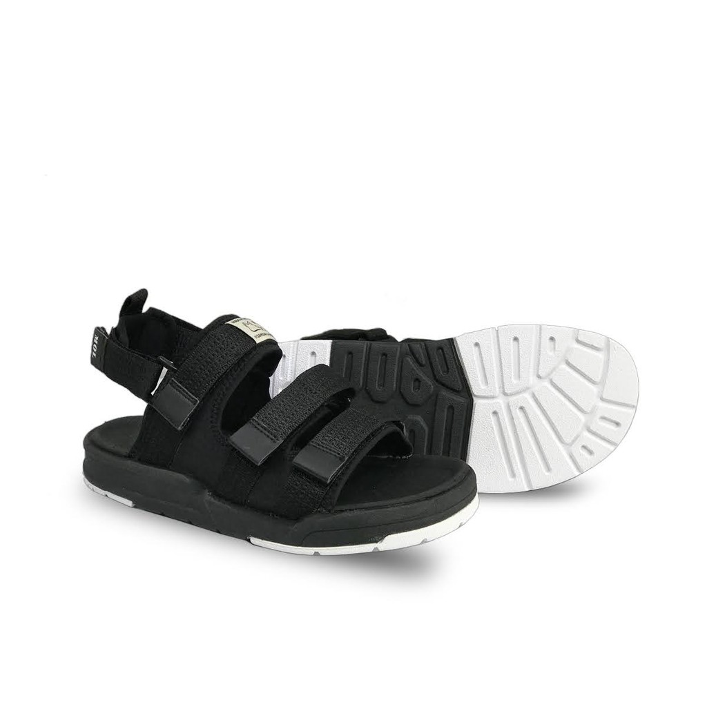 Giày sandal unisex nam nữ 3 quai ngang vải dù có quai hậu tháo rời hiệu MOL mang đi học du lịch MS1802B2