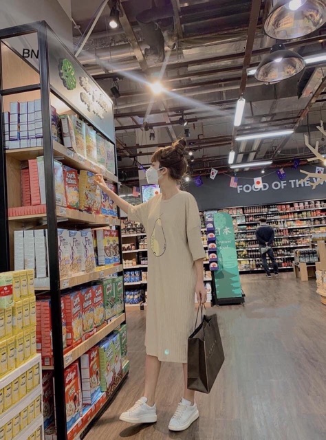 VÁY SUÔNG IN HÌNH HOA QUẢ SIÊU XINH chất cotton size 40-75kg | BigBuy360 - bigbuy360.vn