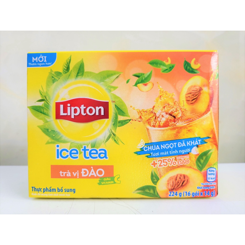 [Hộp 224g – VỊ ĐÀO] TRÀ HÒA TAN [VN] LIPTON Peach Ice Tea