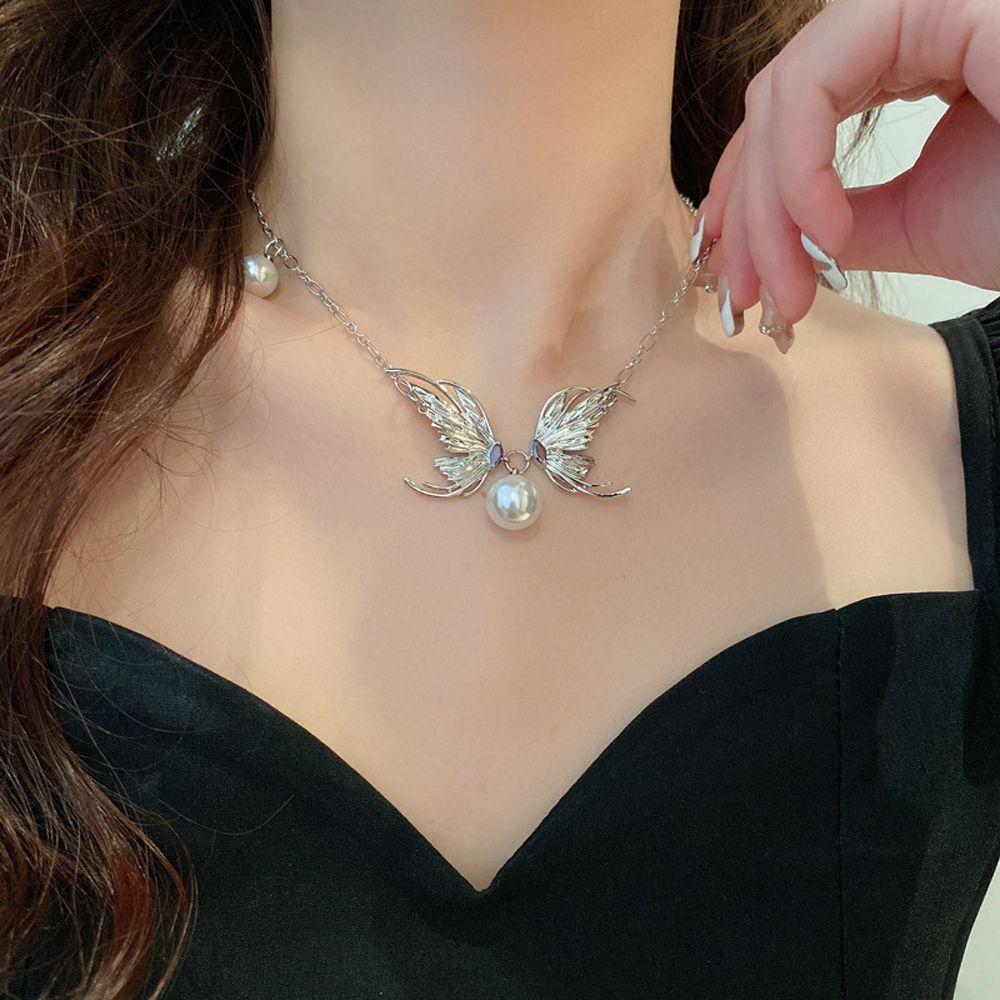 Vanes1 Dây Chuyền Mặt Cánh Bướm Vintage Hàn Quốc Khí Chất Dự Tiệc Cho Nữ