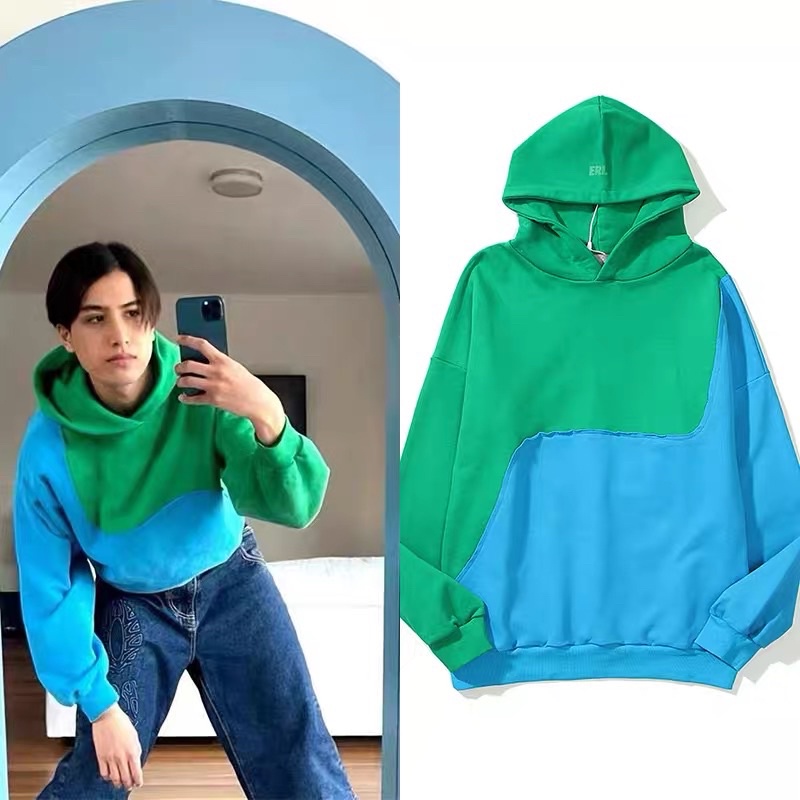 ÁO HOODIES PHỐI 2 MÀU KANYE WEST DÀNH CHO NAM VÀ NỮ