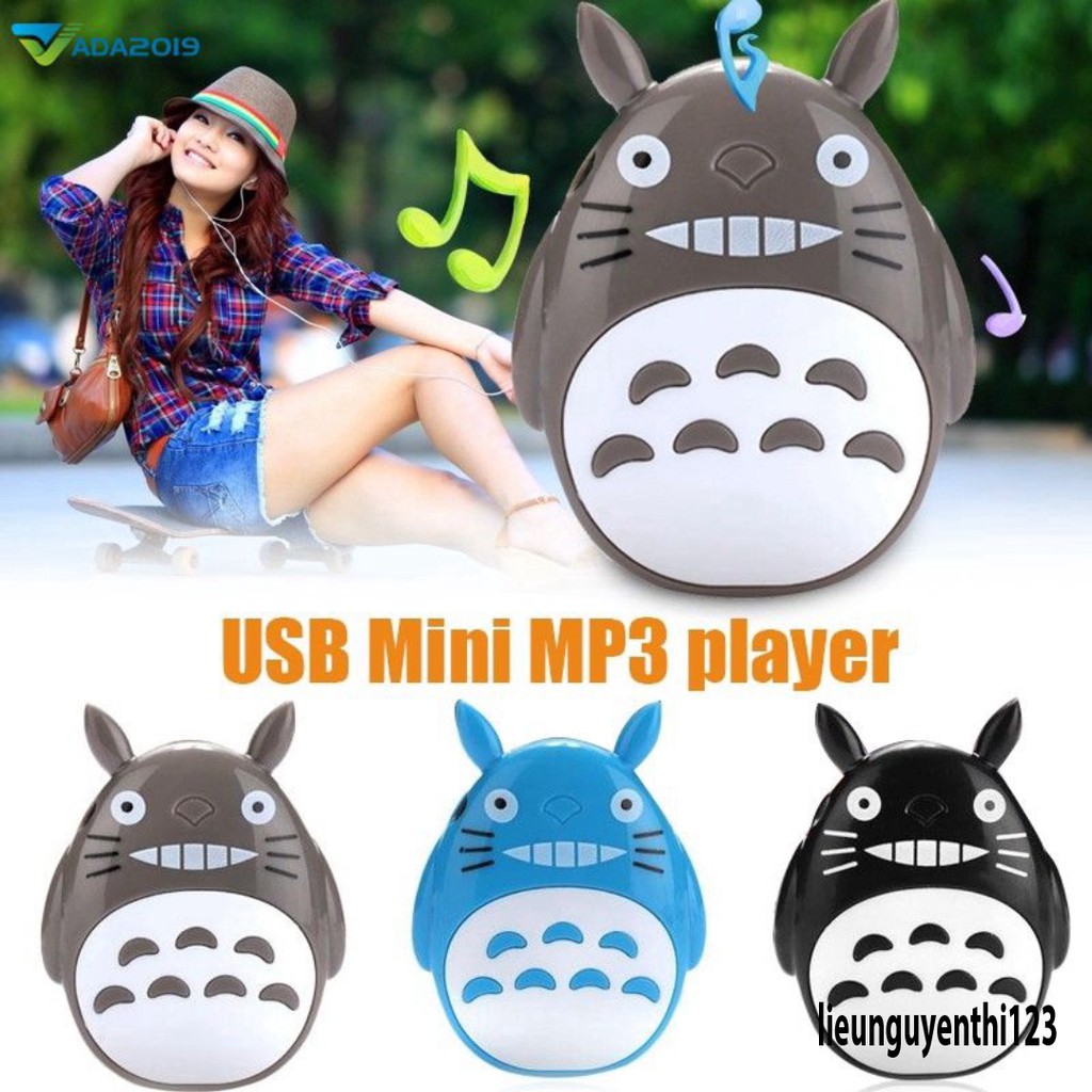 [HÀNG ĐỘC LẠ] Máy nghe nhạc hình mèo ú totoro-Máy nghe nhạc MP3 hỗ trợ thẻ nhớ ngoài 32GB có cổng USB 2.0 ổn định