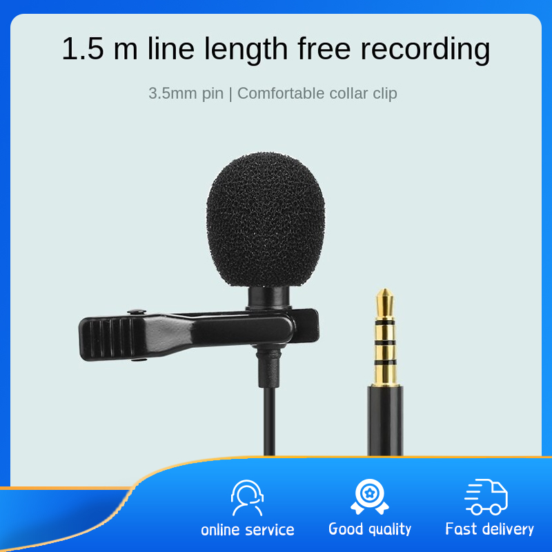 Micro Mini Có Dây Kẹp Gắn Cổ Áo Dùng Để Hát Karaoke / Thu Âm Cho Điện Thoại