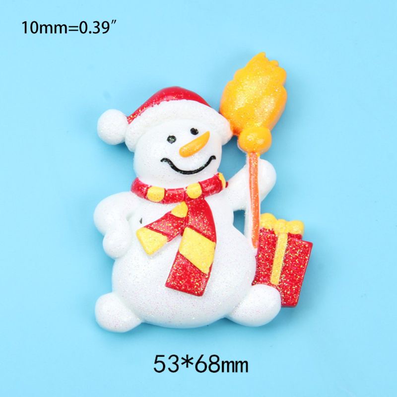 Miếng Dán Trang Trí Tủ Lạnh DIY Bằng Nhựa Resin Họa Tiết Giáng Sinh