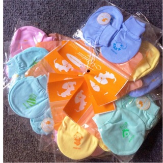 [Mã SKAMLTSM9 giảm 10% đơn 99K] Combo 5 bộ bao tay chân Bo MinTu cho bé sơ sinh