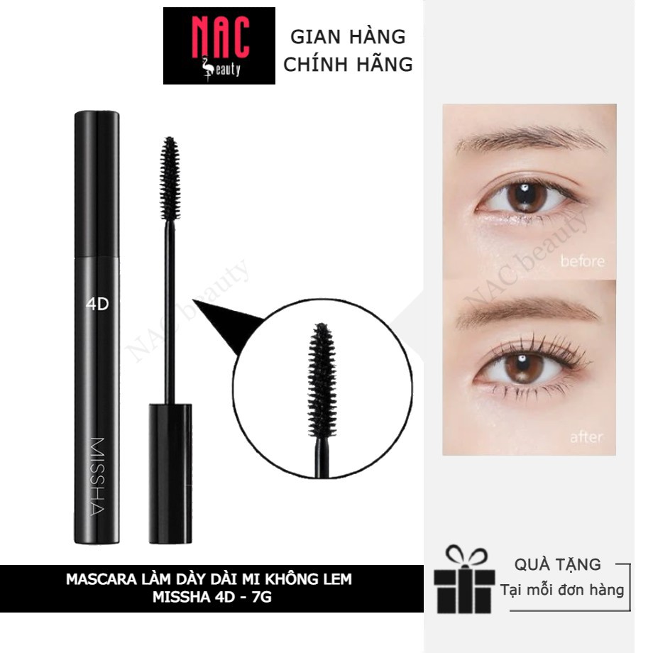 Mascara Làm Dày Mi Không Lem Missha 4D 7g - NAC BEAUTY