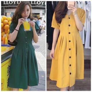 Đầm váy xếp li 3 màu