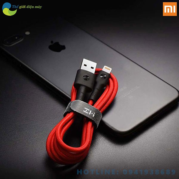Dây Sạc Xiaomi Zmi lightning Siêu Bền Bọc Kevlar AL803 cho iphone ipad dài 1m chứng nhận MFI tương thích cho iphon