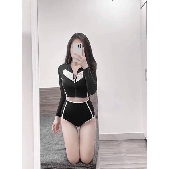 Đồ bơi đi biển quần đùi , dài tay năng động kín đáo
