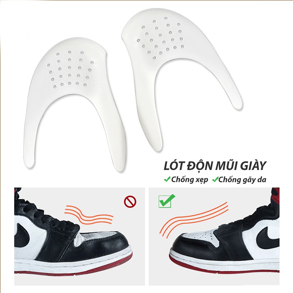2 Miếng giữ form giày HICKIES LACING SYSTEM chống nứt da, gãy xẹp, giữ dáng giày chất liệu nhựa mềm siêu bền