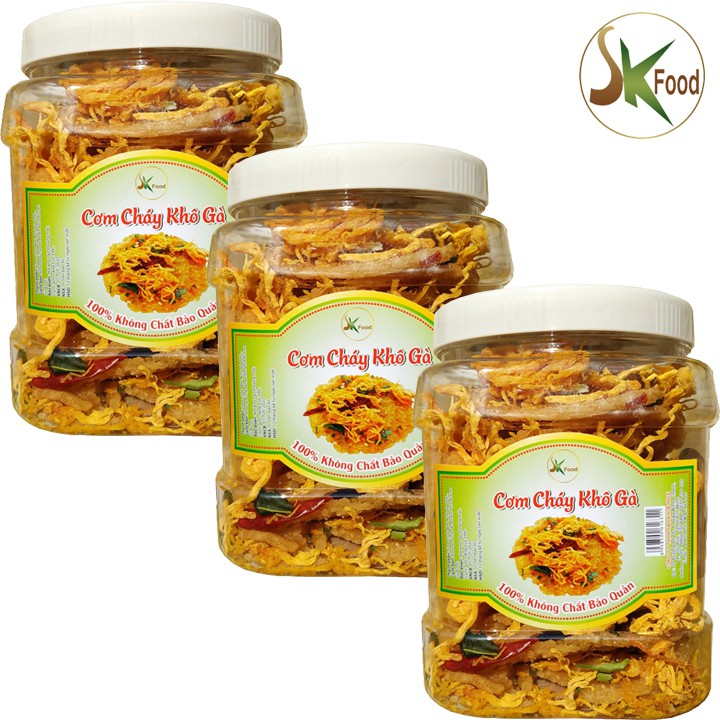 COMBO 3 HŨ CƠM CHÁY KHÔ GÀ SIÊU NGON - MỖI HŨ 300G