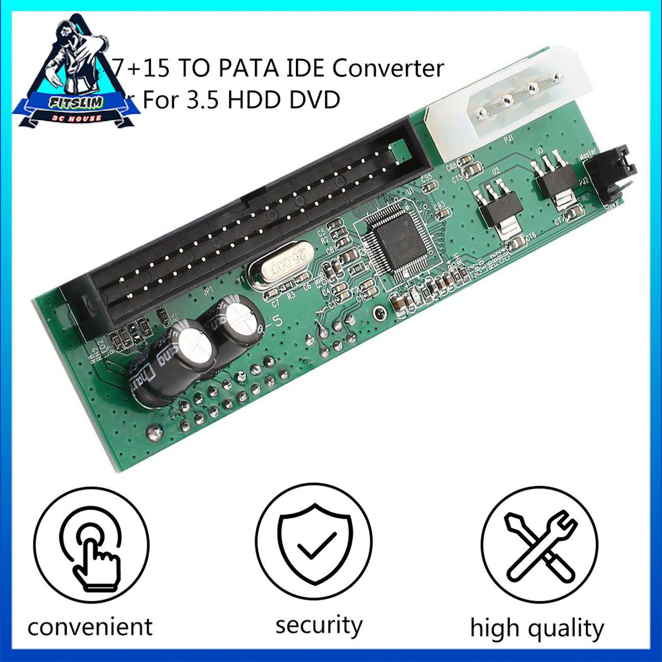 Bộ chuyển đổi SATA TO PATA IDE Plug &amp; Play 7 + 15 Pin 3.5 / 2.5 SATA HDD DVD