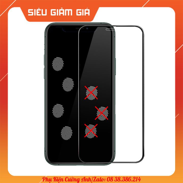 ( Gía sốc) Cường lực chống vân tay full màn cho các mã Iphone 7P/8P/X/XSMAX/11/12 + Tặng kèm giấy lau