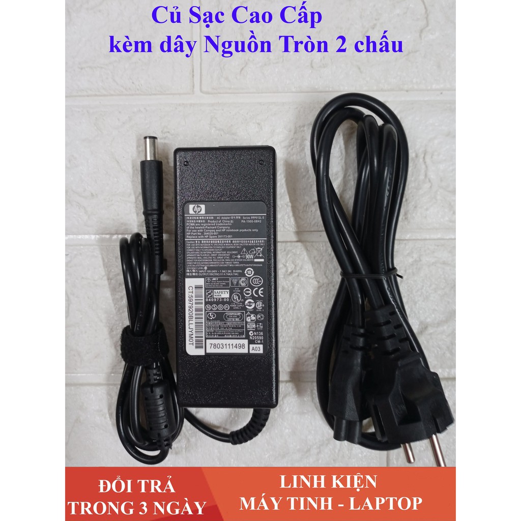 Sạc Laptop HP Probook 6440b 6560b 6570B 8560P 8570p OUTPUT 19V - 4.74A (90W) Chân Kim To - Bảo Hành 12 tháng New