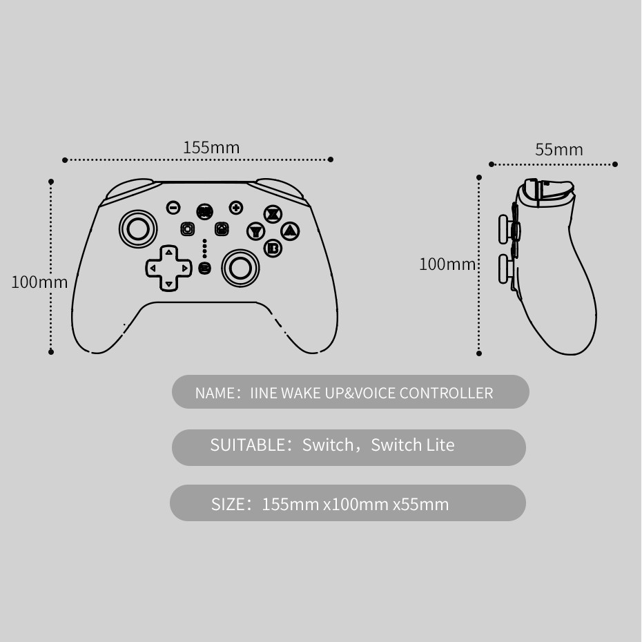 Tay cầm điều khiển chơi game màu xám/đen cho Nintendo Gen4 | BigBuy360 - bigbuy360.vn