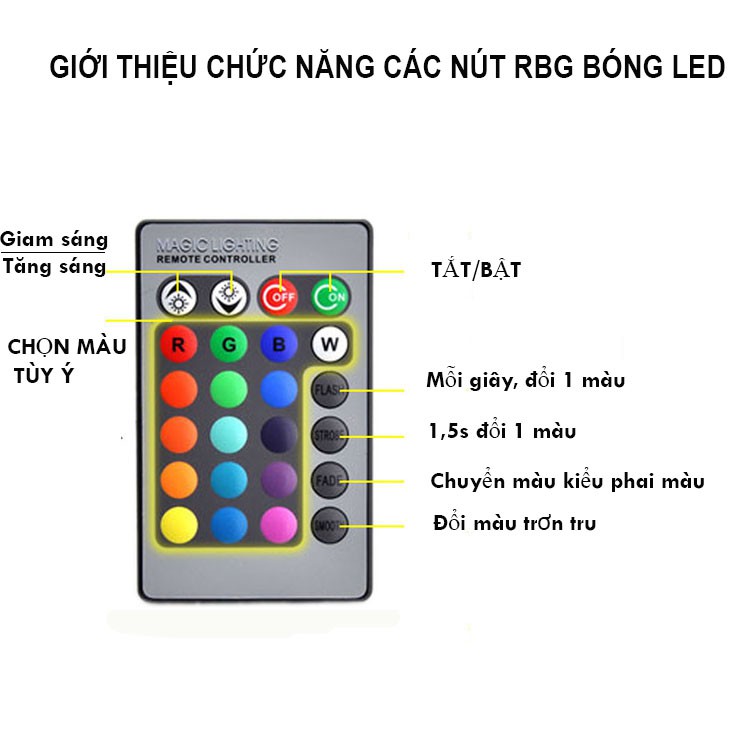 Bóng Đèn led đổi màu có điều khiển tùy ý - Bóng Led decor trang trí phòng ngủ, nhà cửa, Đèn quay Tiktok Triệu view | BigBuy360 - bigbuy360.vn