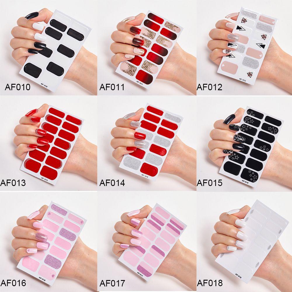 BEAUTY Miếng Dán Móng Tay Dạng Nhấn DIY Toàn Diện Dành Cho Nữ