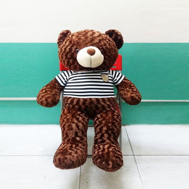 Gấu bông Teddy Cao Cấp khổ vải 1m Cao 80m màu Nâu hàng VNXK- Best Bear- Được Xem Hàng Trước