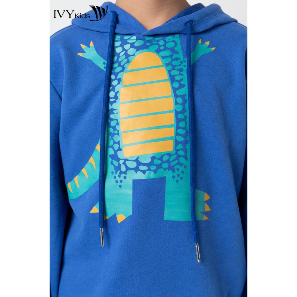 Áo hoodie khủng long bé trai IVY moda MS 59K1175