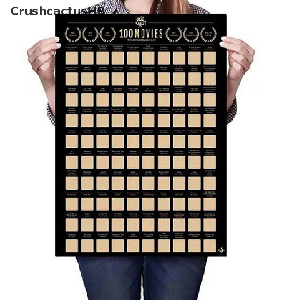 [CrushcactusHB] 100 Movies Scratch Off Film Poster Wallpapers Wall Decorate For Movie Lovers Hot Sell